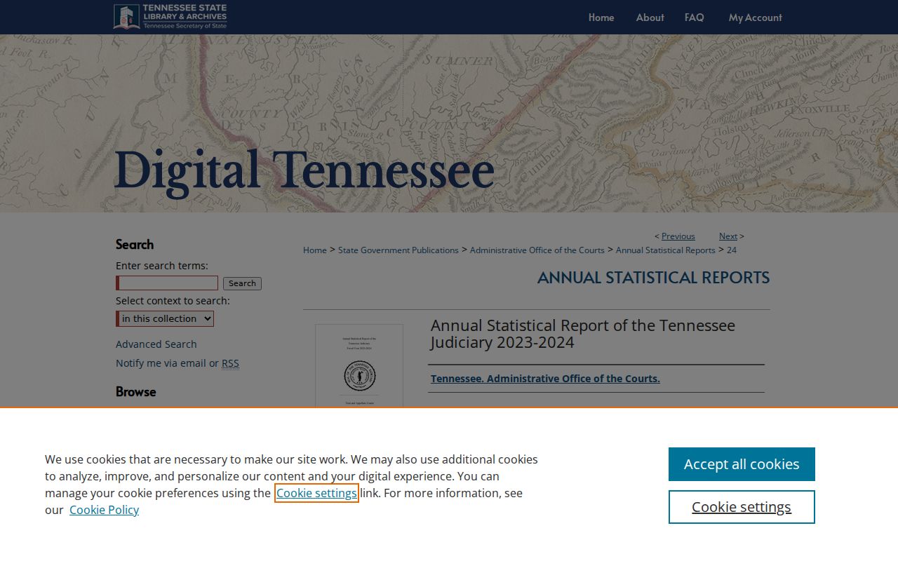 Tennessee AOC annual civil docket statistical archive for Crockett County