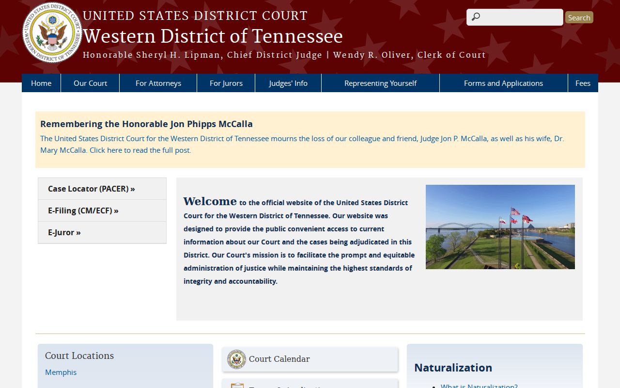 Federal court records route for Crockett County