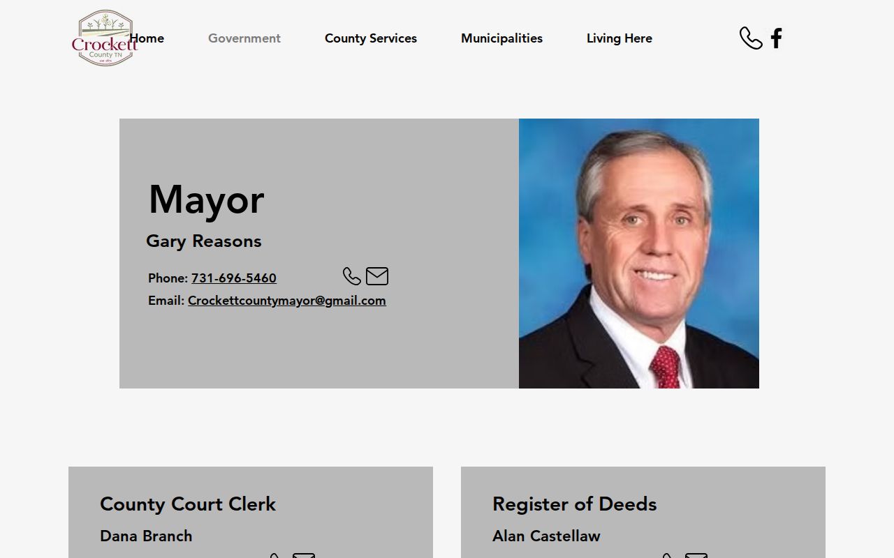 Crockett County court docket government directory