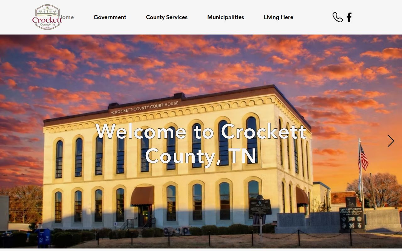 Crockett County court docket county home route