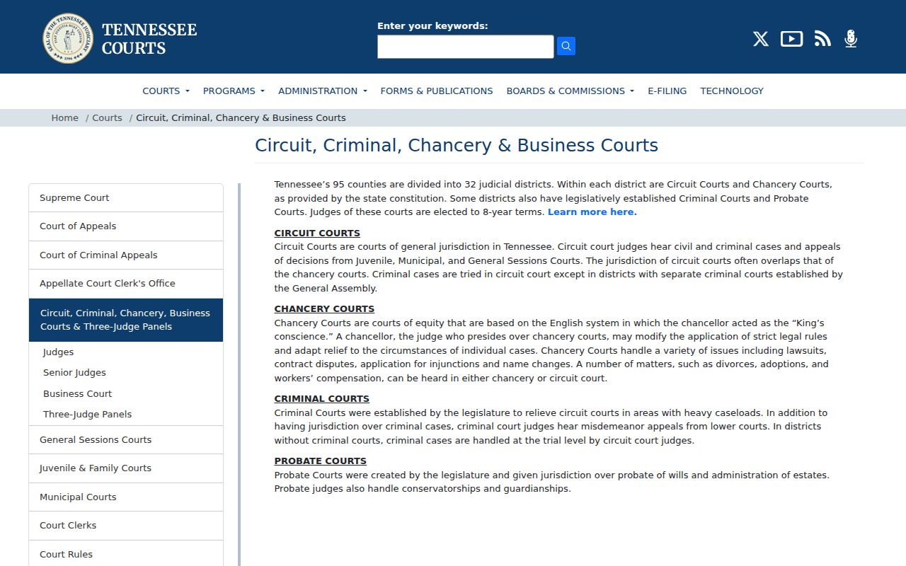 Crockett County court docket trial court overview