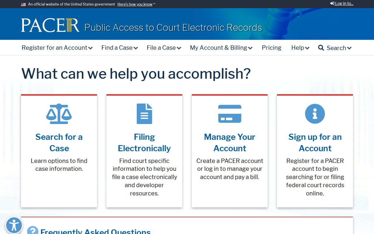 PACER access for Crockett County federal traffic records
